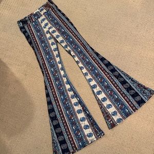 Flare Stretchy Hippie Pattern Pants